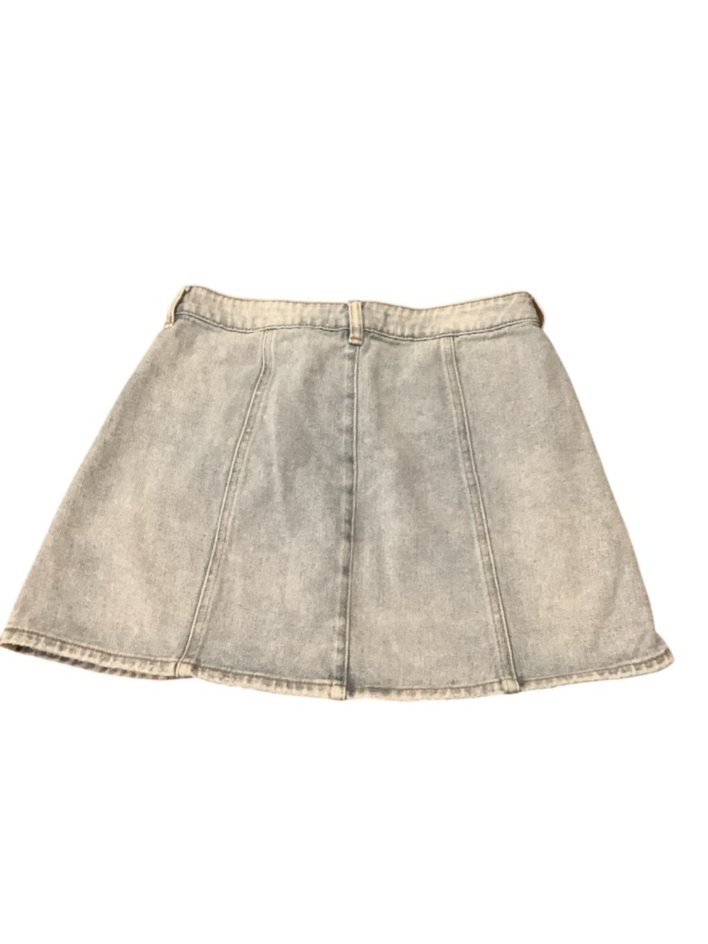 PacSun Denim Mini Skirt Waist Size 27 Button Front Utility Pockets Y2K - Picture 3 of 9